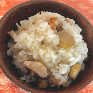 シンプル☆鶏ごぼうご飯